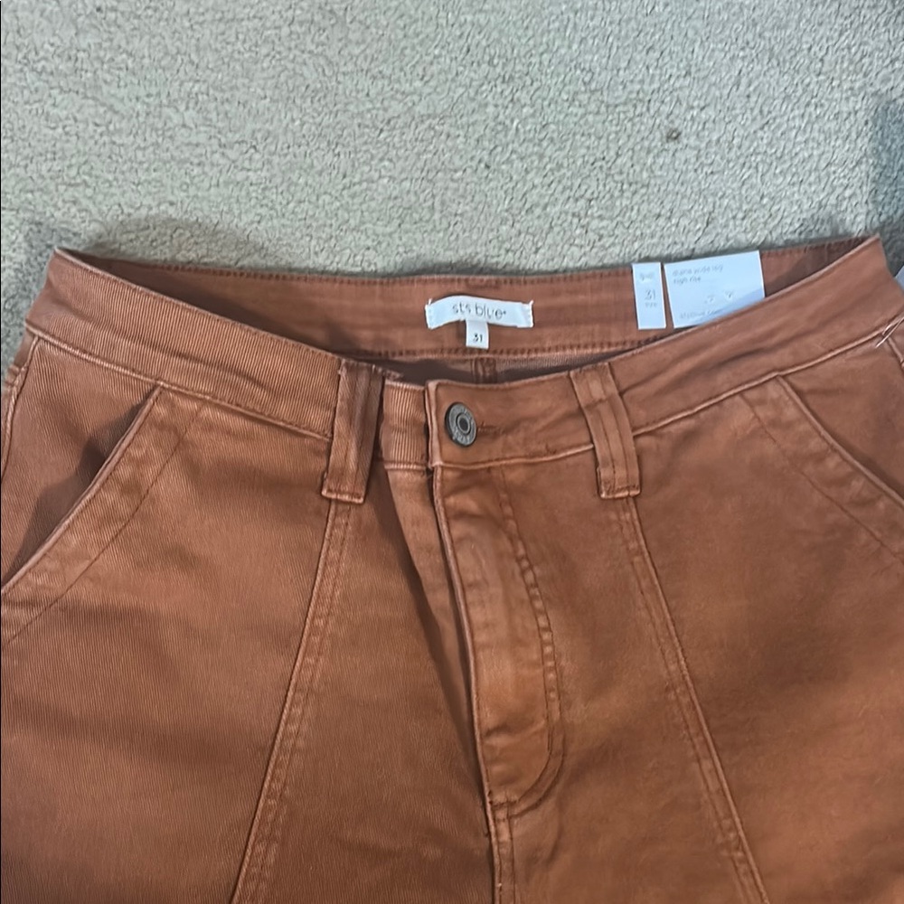 STS Blue Diane wide leg rust jeans